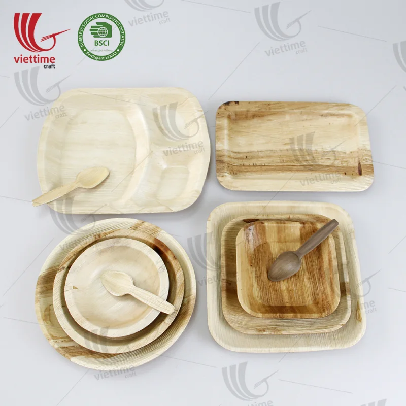Collection Of Palm Leaf Disposable Tray
