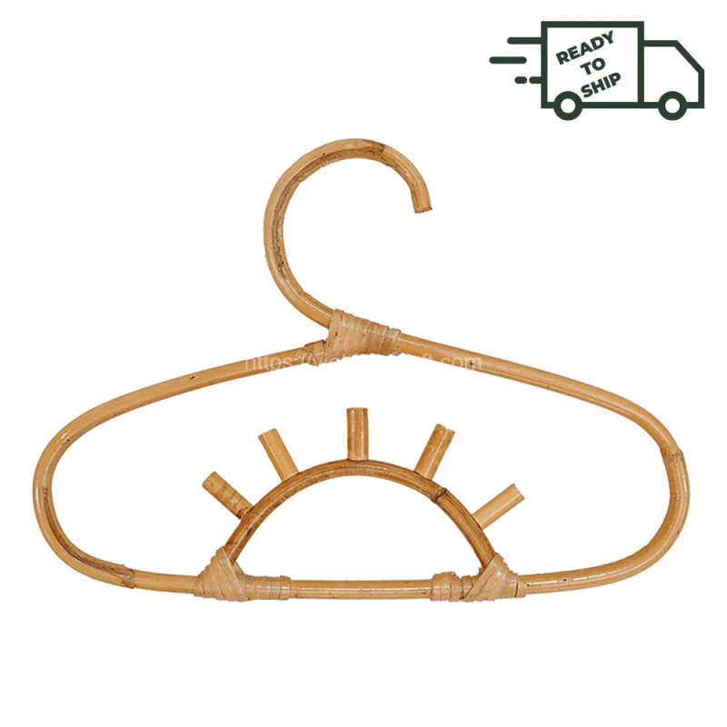 Available In Stock Sunrise Mini Kids Rattan Coat Hanger Handicraft