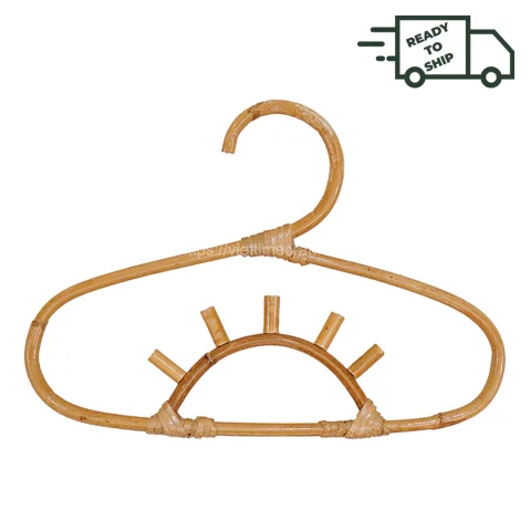 Available In Stock Sunrise Mini Kids Rattan Coat Hanger Handicraft