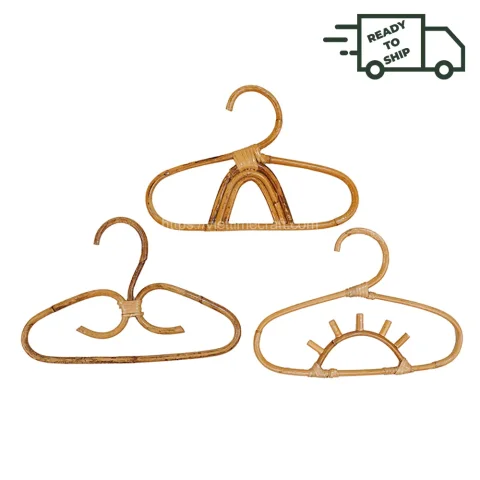 Available In Stock Sunrise Mini Kids Rattan Coat Hanger Handicraft