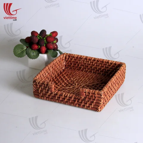 Beautiful Brown Rattan Napkin Holder