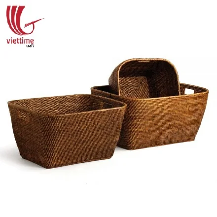 Hand Woven Rattan Home Baskets