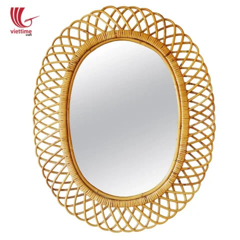 Rattan Export Oval Woven Wicker Rattan Mirror - REX-MXVTC06532