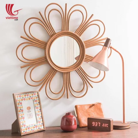 Beautiful Handmade Rattan Mirror