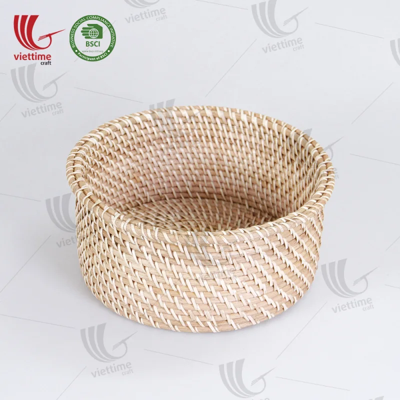 Light Brown Small Rattan Basket