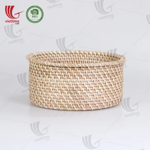 Light Brown Small Rattan Basket