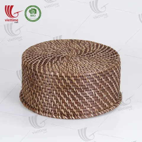Brown Small Rattan Basket For Decor