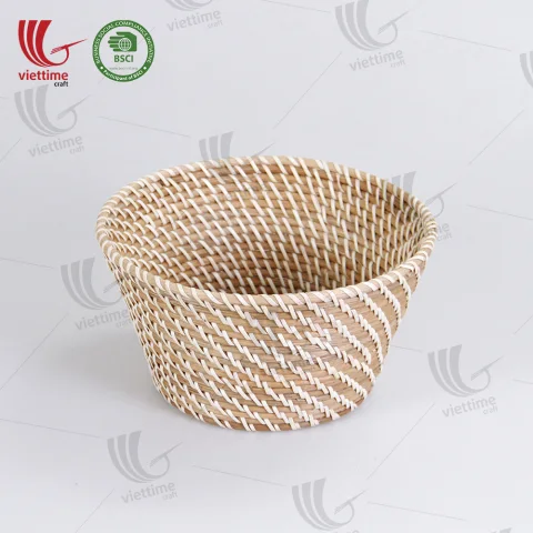 Light Brown Small Rattan Basket For Decor