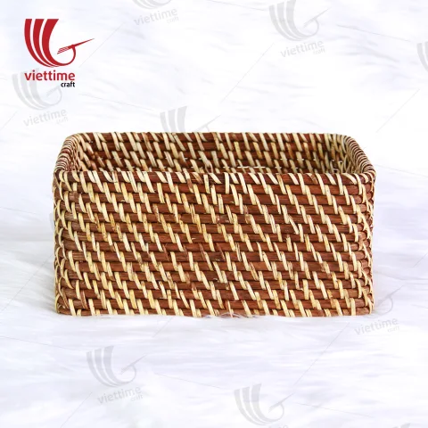 Wicker Display Rectangle Rattan Basket