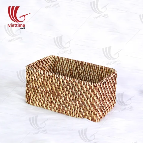 Wicker Display Rectangle Rattan Basket