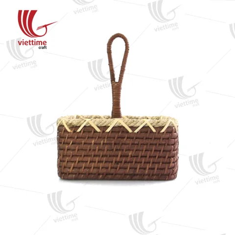 Rattan Condiment Caddy Brown Wholesales