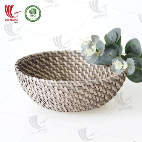 Bowl Shaped Rattan Basket Wholesale