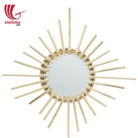 Rhombus Shape Rattan Mirror Wholesale