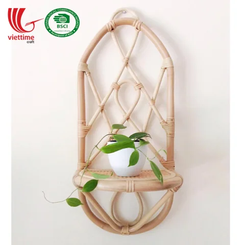 New Design Hanging Rattan Shelf Rack
