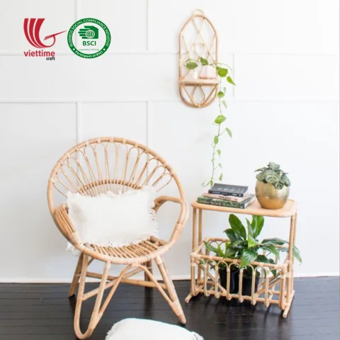 New Design Hanging Rattan Shelf Rack