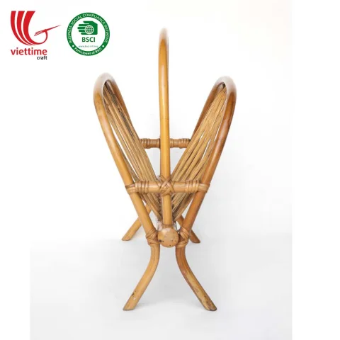 Simple Rattan Magazine Rack Holder
