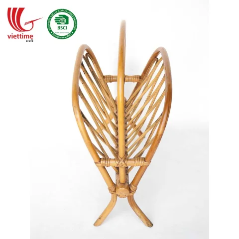 Simple Rattan Magazine Rack Holder