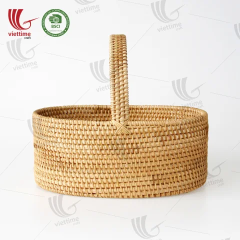 Rattan Picnic Basket With Handle Wholesale