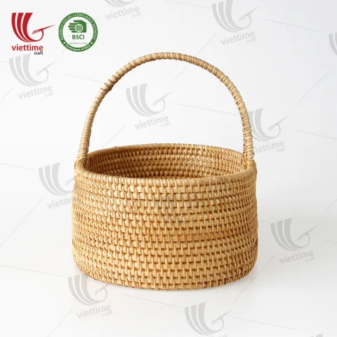 Rattan Picnic Basket With Handle Wholesale
