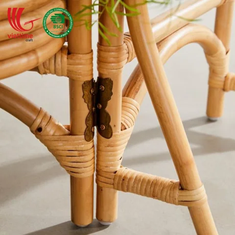 Rattan Plant Stand Basket in Natural