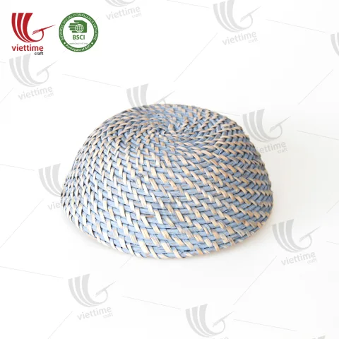 Bowl Shaped Grey Rattan Basket