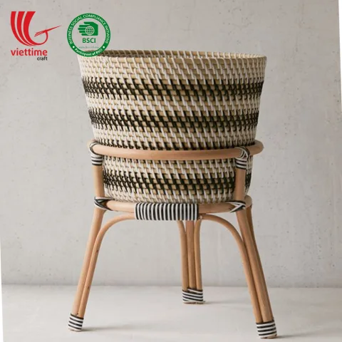 Rattan Plant Stand With Plastic String