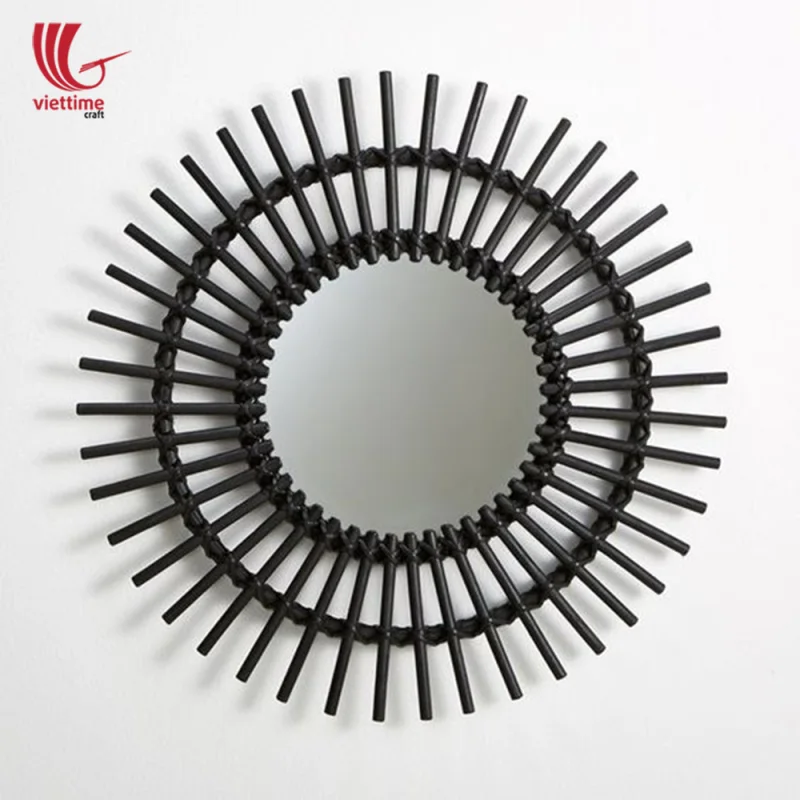 Vintage Round Rattan Mirror Wholesale