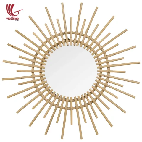 Vintage Round Rattan Mirror Wholesale