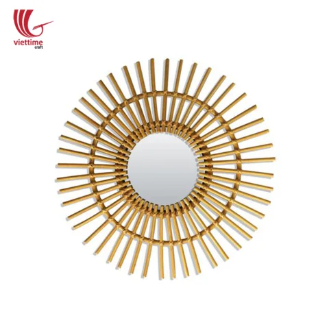 Vintage Round Rattan Mirror Wholesale
