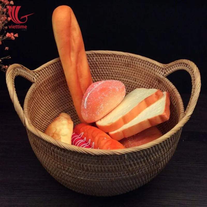 Useful Rattan Storage Basket With Handle