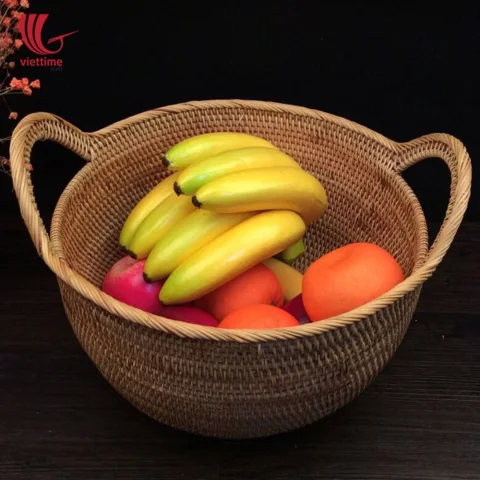 Useful Rattan Storage Basket With Handle