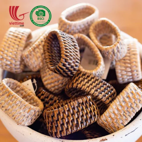 HandWoven Rattan Napkin Rings Wholesale