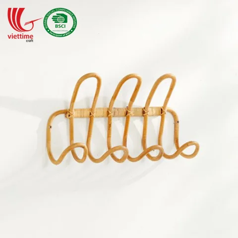 Simple Rattan Clothes Hanging Rack
