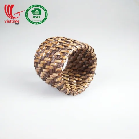 Weaved Rattan Napkin Rings SET Of 4