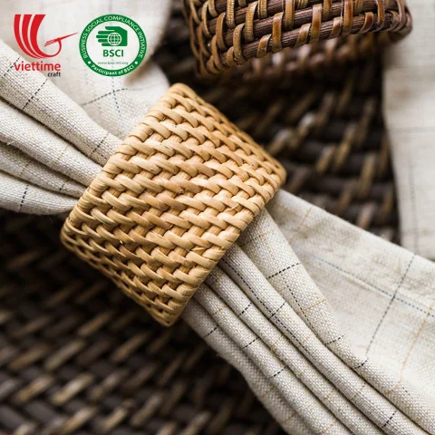 Wedding Table Decor Rattan Napkin Rings