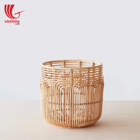 Open Weave Rattan Laundry Basket