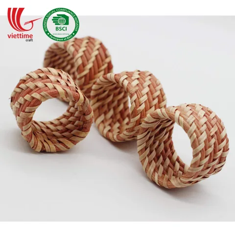 Wicker Weaved Rattan Napkin Rings