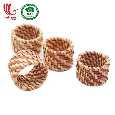 Wicker Weaved Rattan Napkin Rings