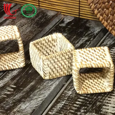 Rattan Export Square Rattan Napkin Rings Wholesale - REX-MXVTC949821
