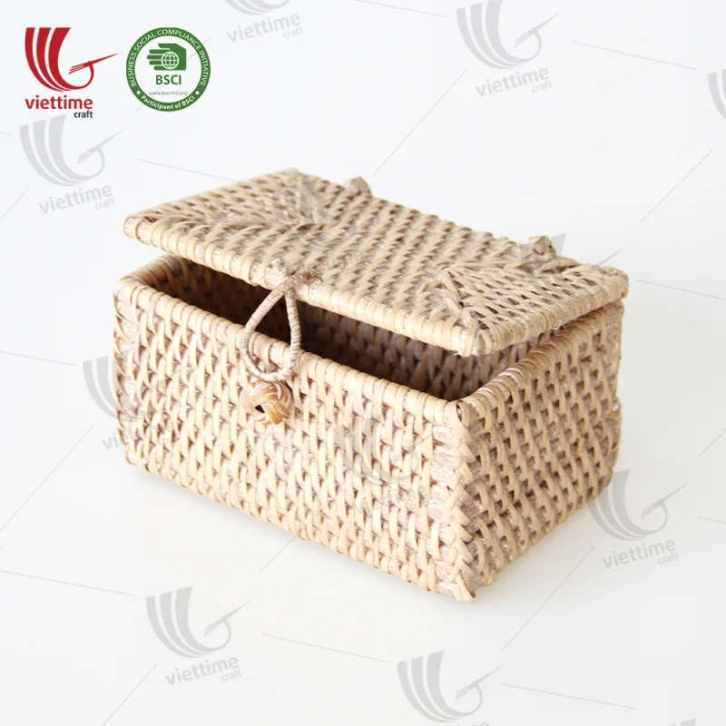 Rectangle Rattan Storage Box Wholesale