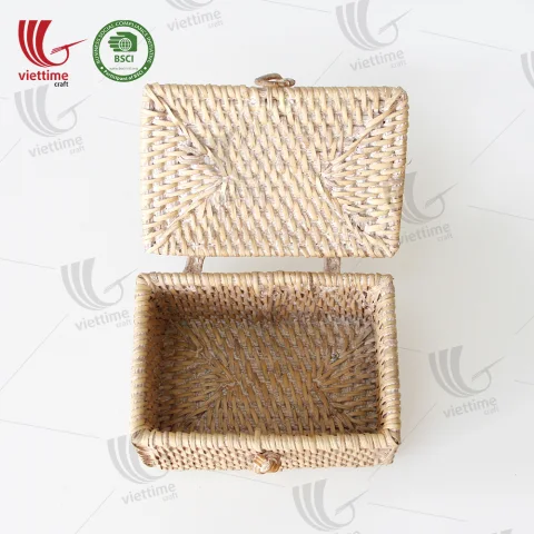 Rectangle Rattan Storage Box Wholesale