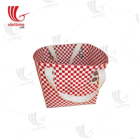 Woven Plastic Basket Bag Wholesale