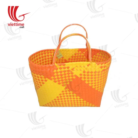 Shopping Bags Basket Braided Plastic