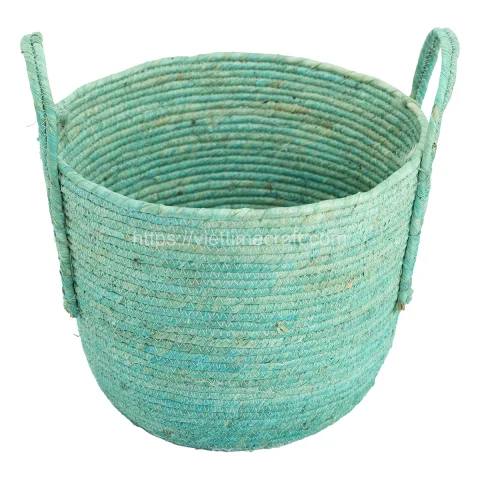 Eco-Friendly Corn Husk Storage Basket Vietnam – N00901