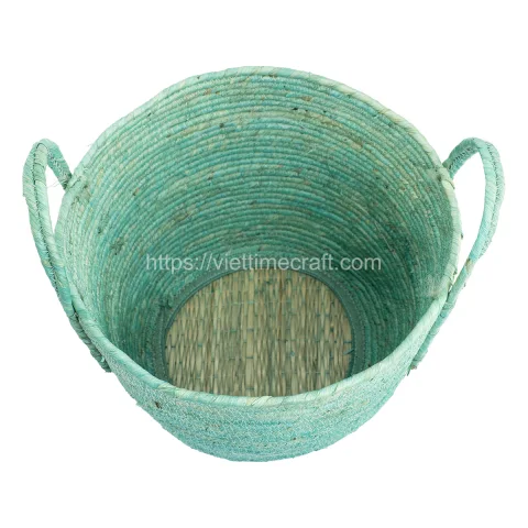 Eco-Friendly Corn Husk Storage Basket Vietnam – N00901