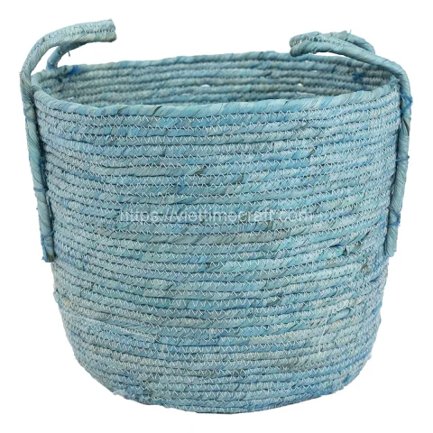 Natural Corn Husk Storage Basket