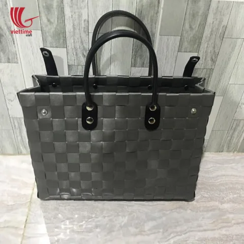 Women’s Woven Plastic Tote HandBag