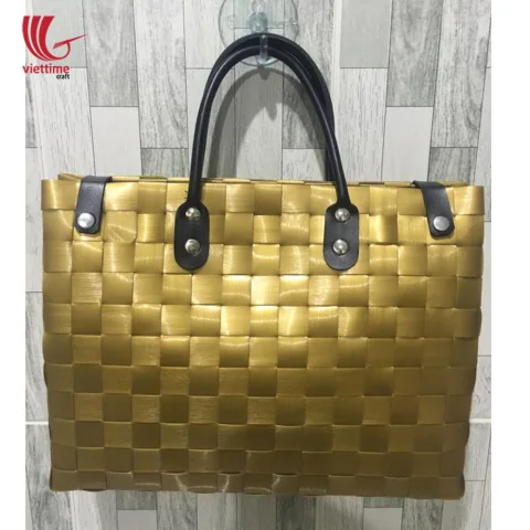 Women’s Woven Plastic Tote HandBag
