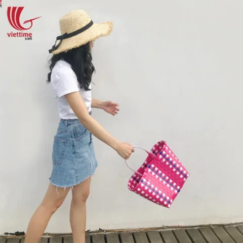 Beautiful Handmade PP Woven Plastic Handbag