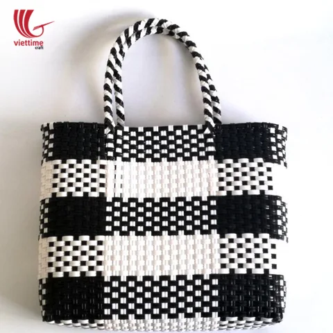 Portable Big Plastic Shopping Basket Bag